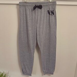 Victoria's Secret Super Soft Gray w/Velvet VS Accent Joggers